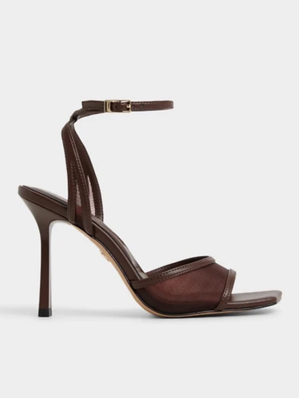 Aldo Sharra Brown Strappy Leather Stiletto Sandals